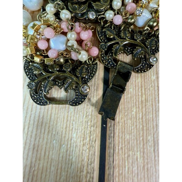 Sweet Romance USA Faux Mabe Victorian Revival 9-Strand Bracelet & Ring Set - Picture 10 of 16